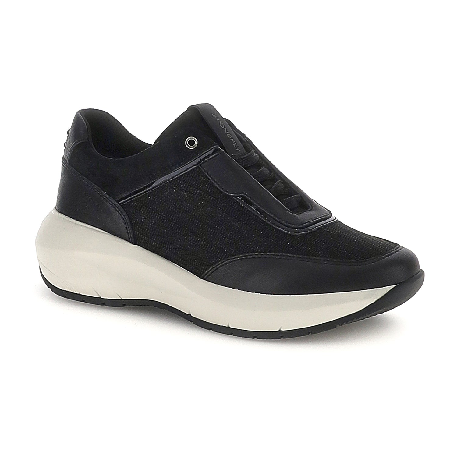 DONNA SCARPE ALLACCIATE TWINS 8 NERO 222971 000 02