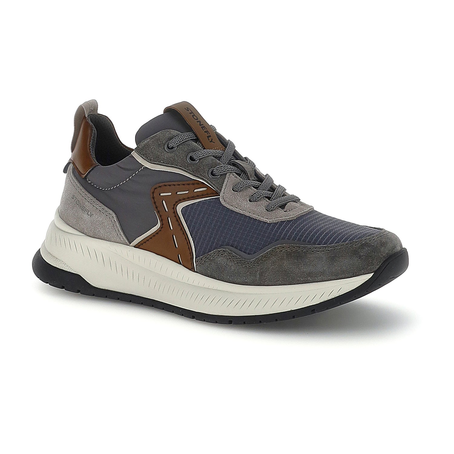 UOMO SCARPE ALLACCIATE ROVER 8 GRIGIO SCURO 222986 DQN 02