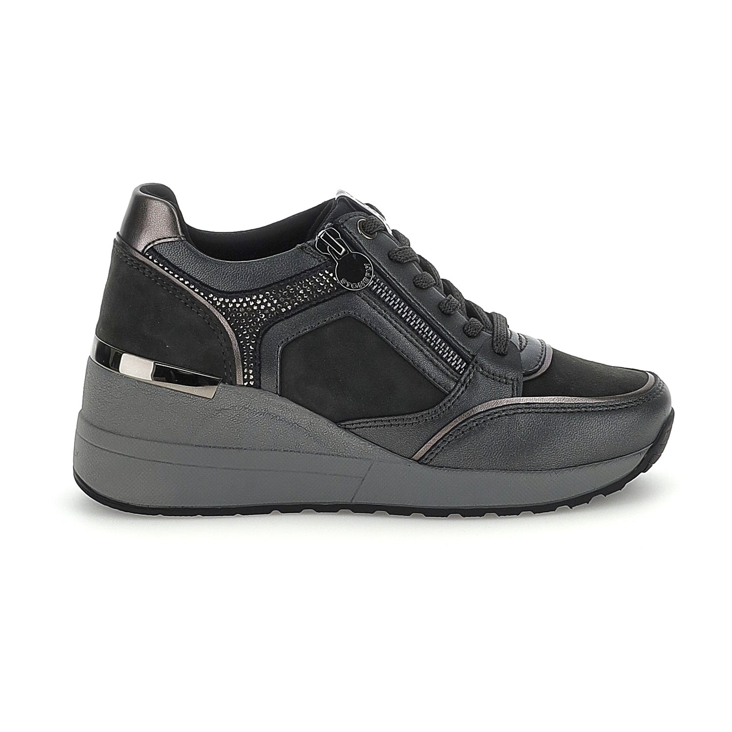 DONNA SCARPE ALLACCIATE MINA 1 GRIGIO SCURO 223104 DJ3 01