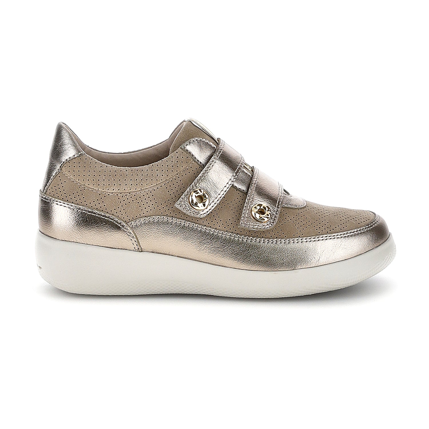 DONNA SCARPE CON STRAPPI PASEO 50 ORO 223455 E1U 01