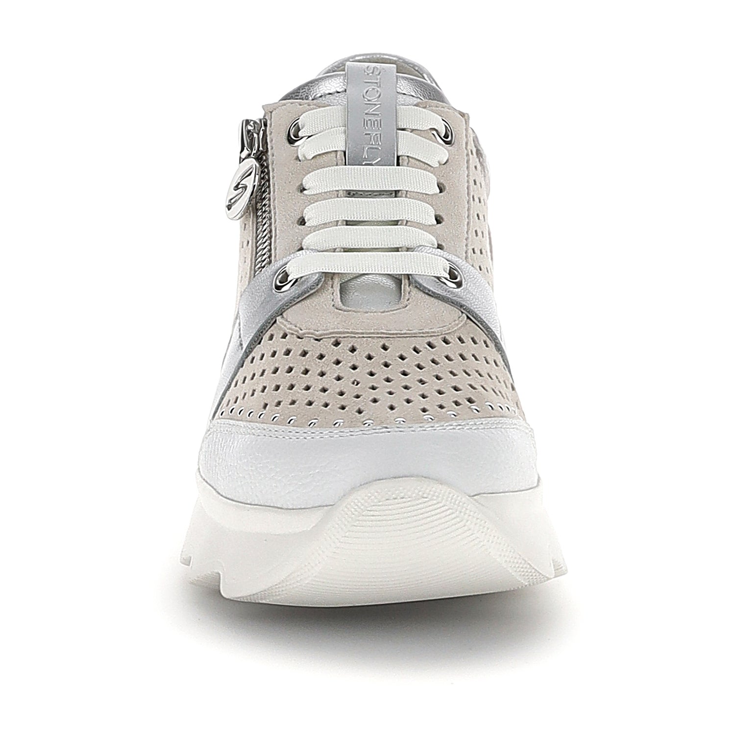 DONNA SCARPE CON CERNIERA SPOCK 47 GRIGIO CHIARO 223579 1W4 04