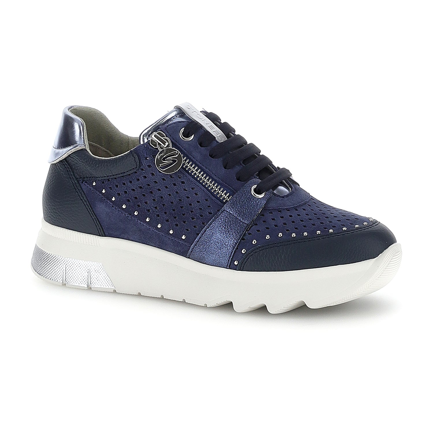 DONNA SCARPE CON CERNIERA SPOCK 47 BLU SCURO 223579 EC0 02