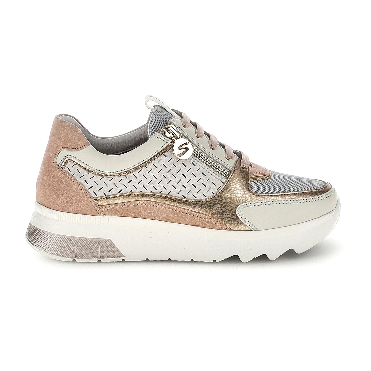 DONNA SCARPE CON CERNIERA SPOCK 50 ROSA 223583 BT1 01