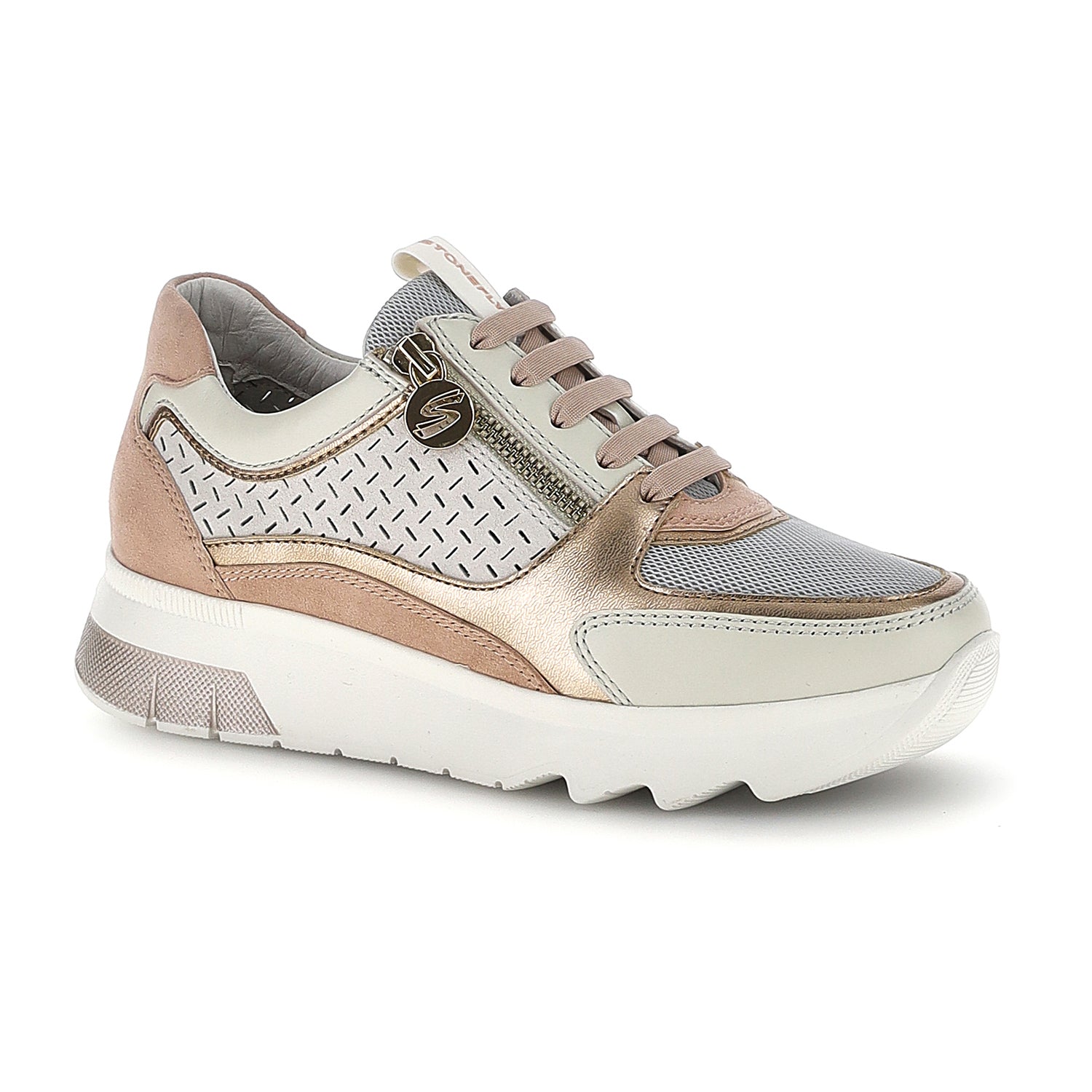 DONNA SCARPE CON CERNIERA SPOCK 50 ROSA 223583 BT1 02