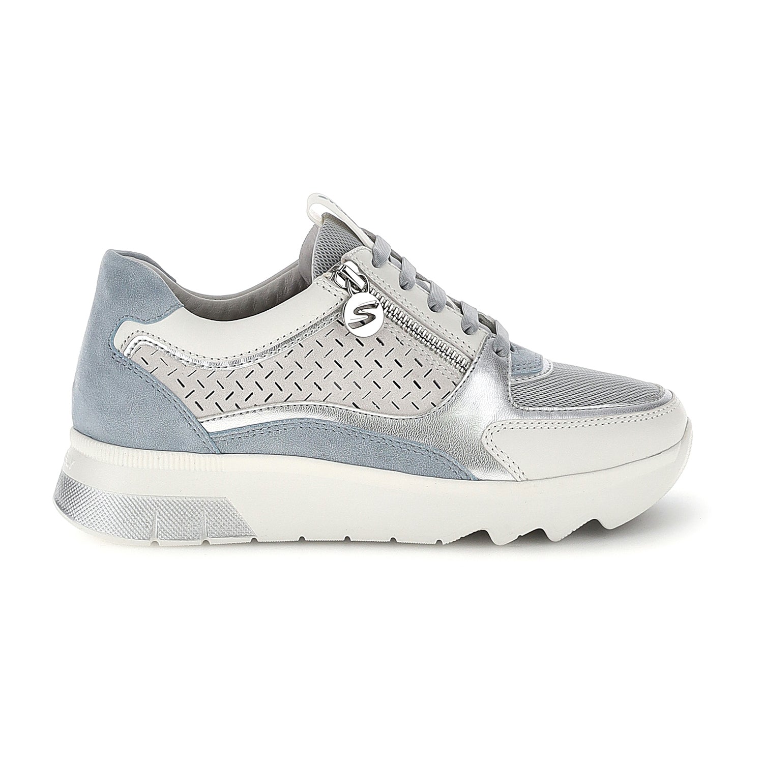 DONNA SCARPE CON CERNIERA SPOCK 50 AZZURRO 223583 BTC 01