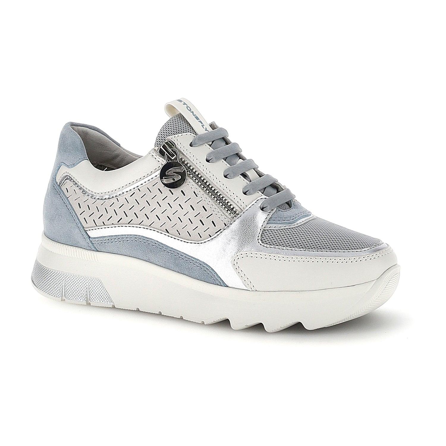 DONNA SCARPE CON CERNIERA SPOCK 50 AZZURRO 223583 BTC 02