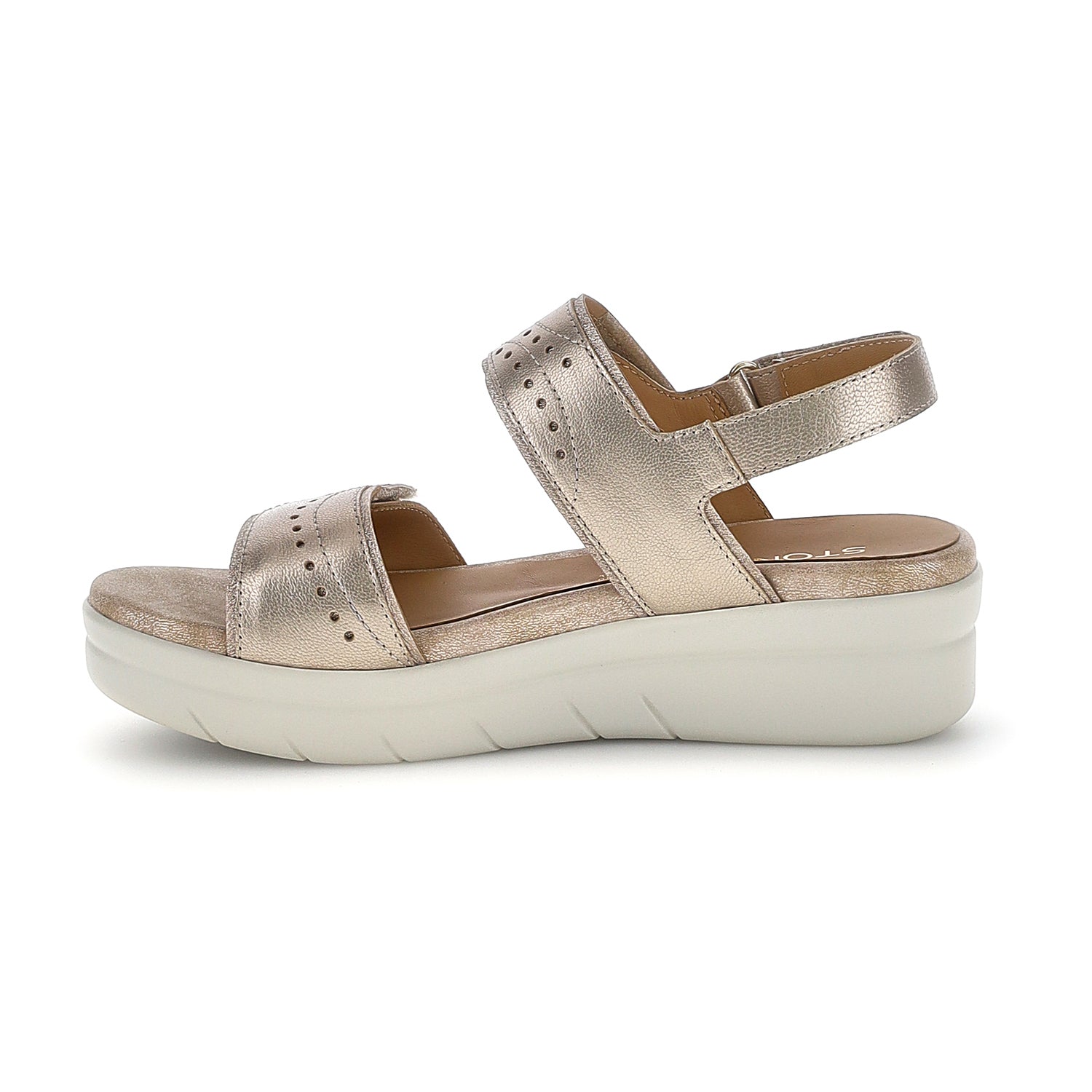 DONNA SANDALI CON ZEPPA AQUA 31 ORO 223652 I89 03