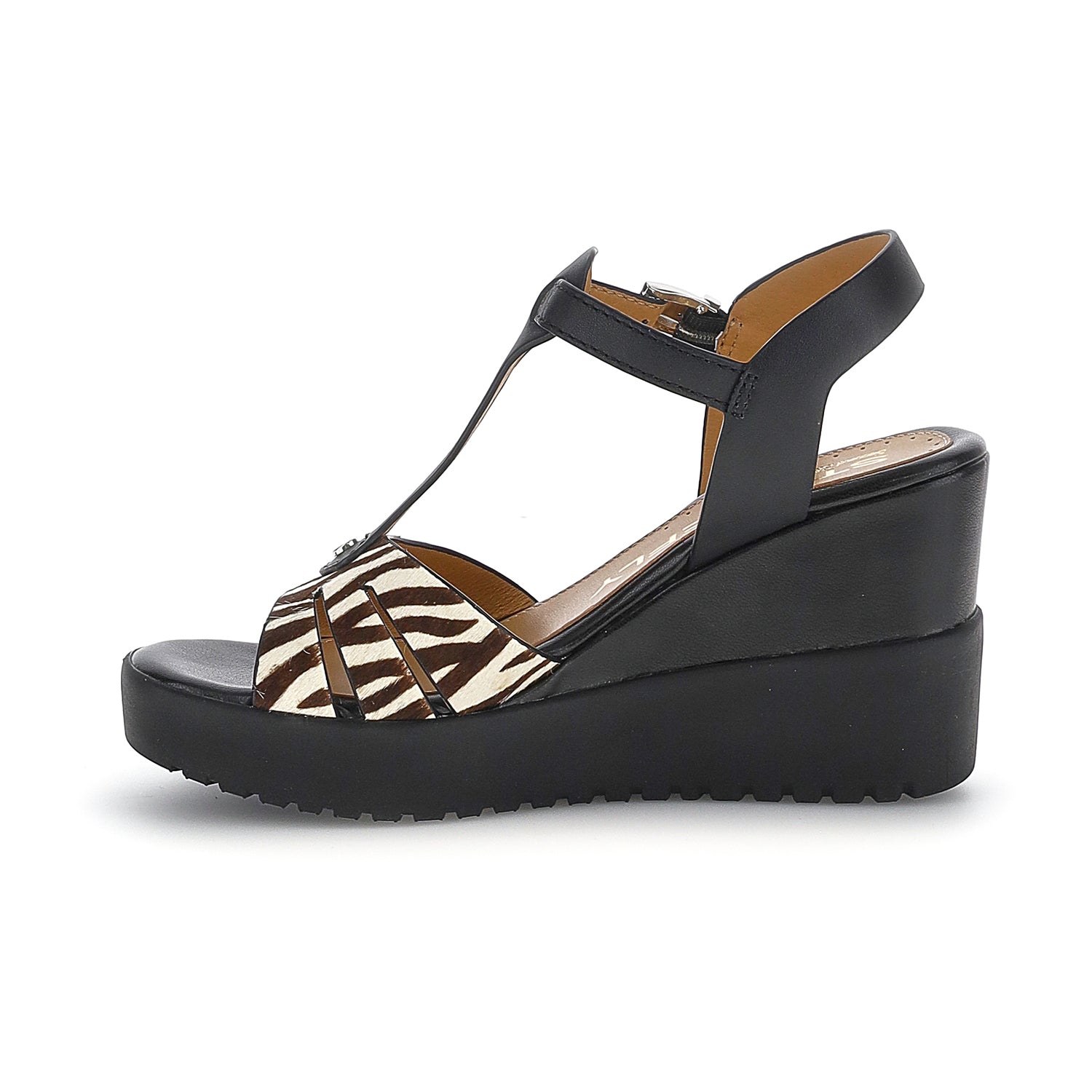 DONNA SANDALI CON ZEPPA ELY 24 NERO 223700 042 03