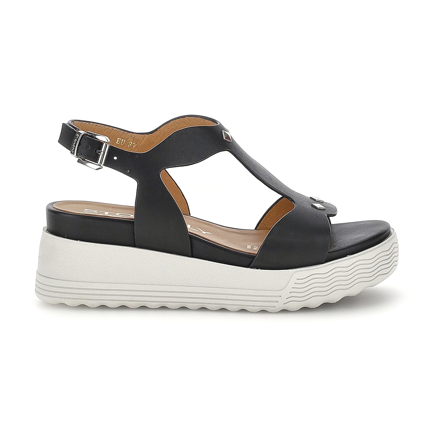 DONNA SANDALI CON ZEPPA PARKY 36 NERO 223717 000 01