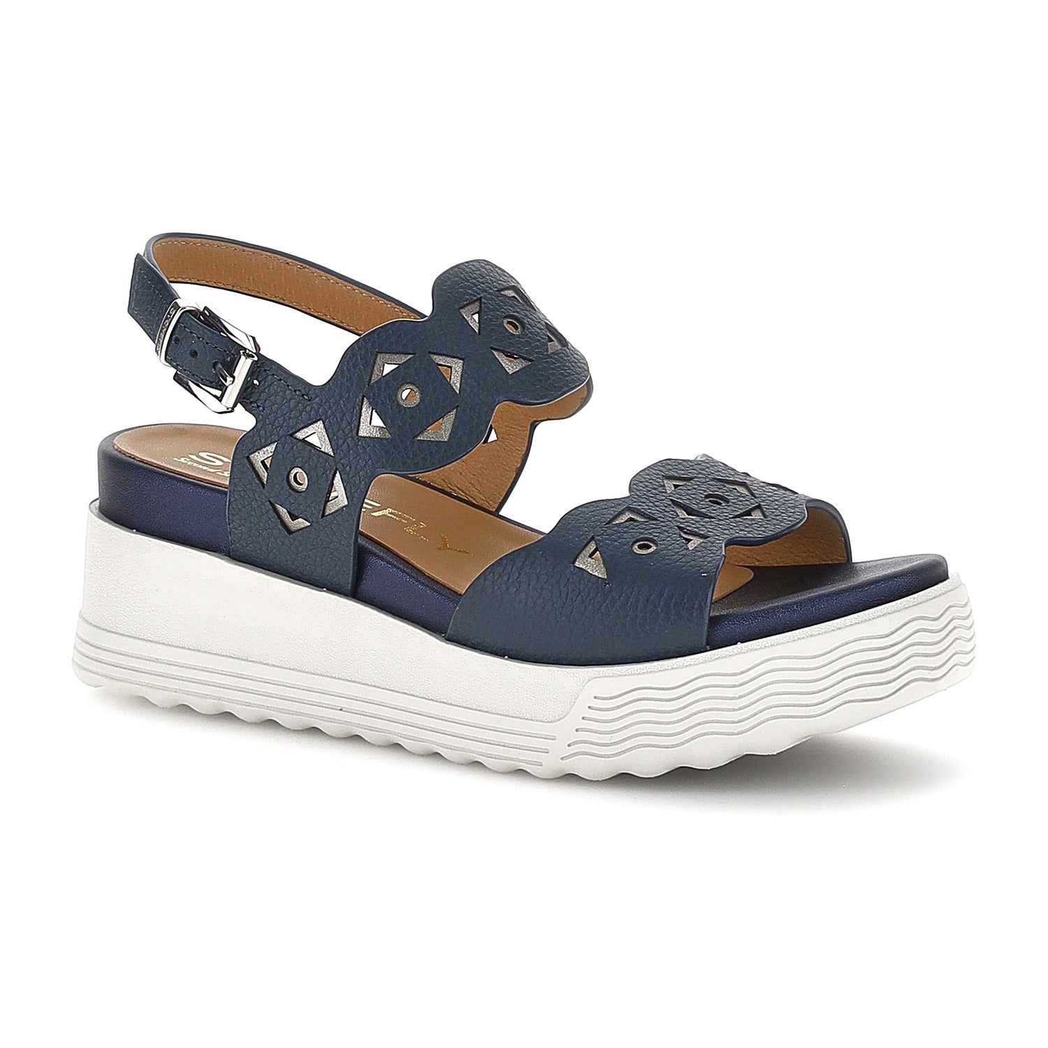 DONNA SANDALI CON ZEPPA PARKY 37 BLU SCURO 223718 144 02