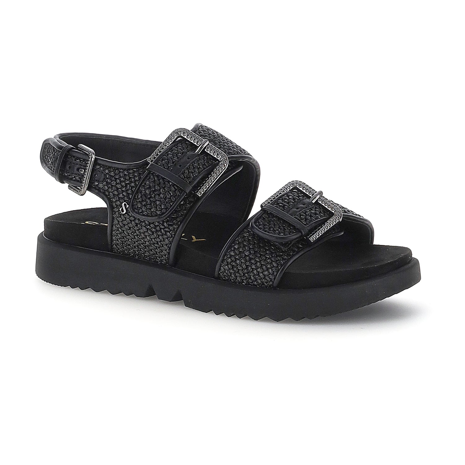 DONNA SANDALI CON ZEPPA RIVA 19 NERO 223727 000 02