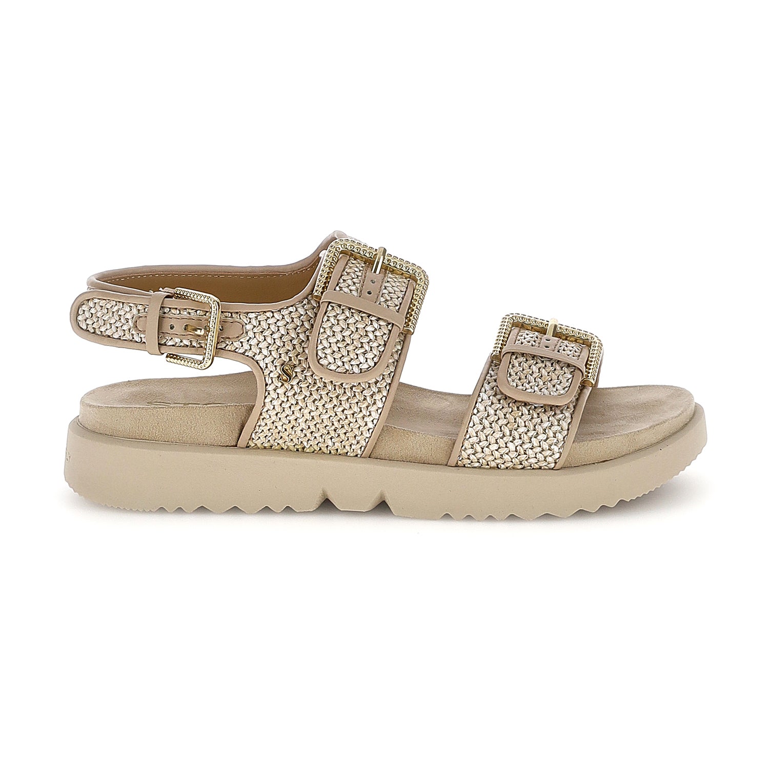 DONNA SANDALI CON ZEPPA RIVA 19 BEIGE 223727 221 01