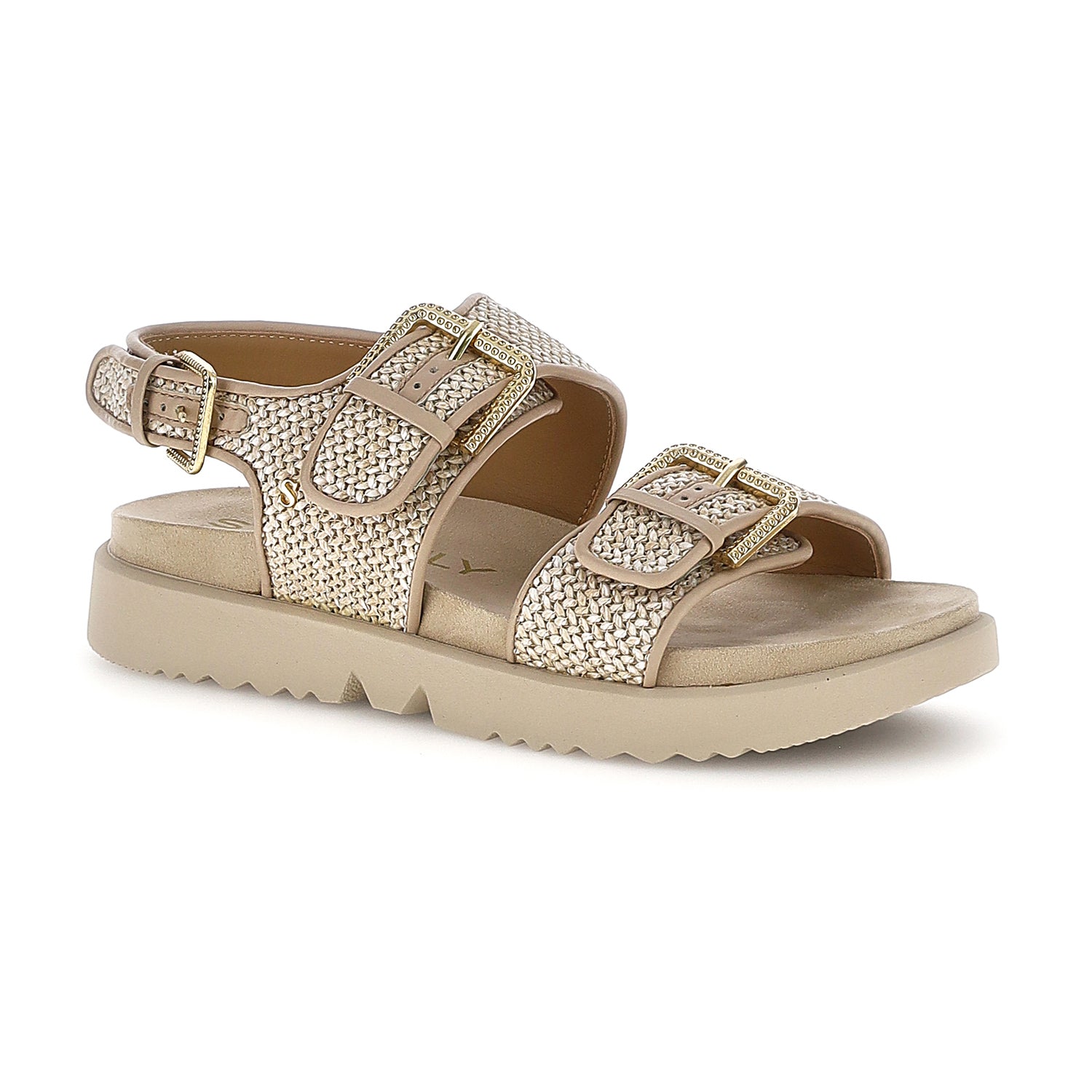 DONNA SANDALI CON ZEPPA RIVA 19 BEIGE 223727 221 02