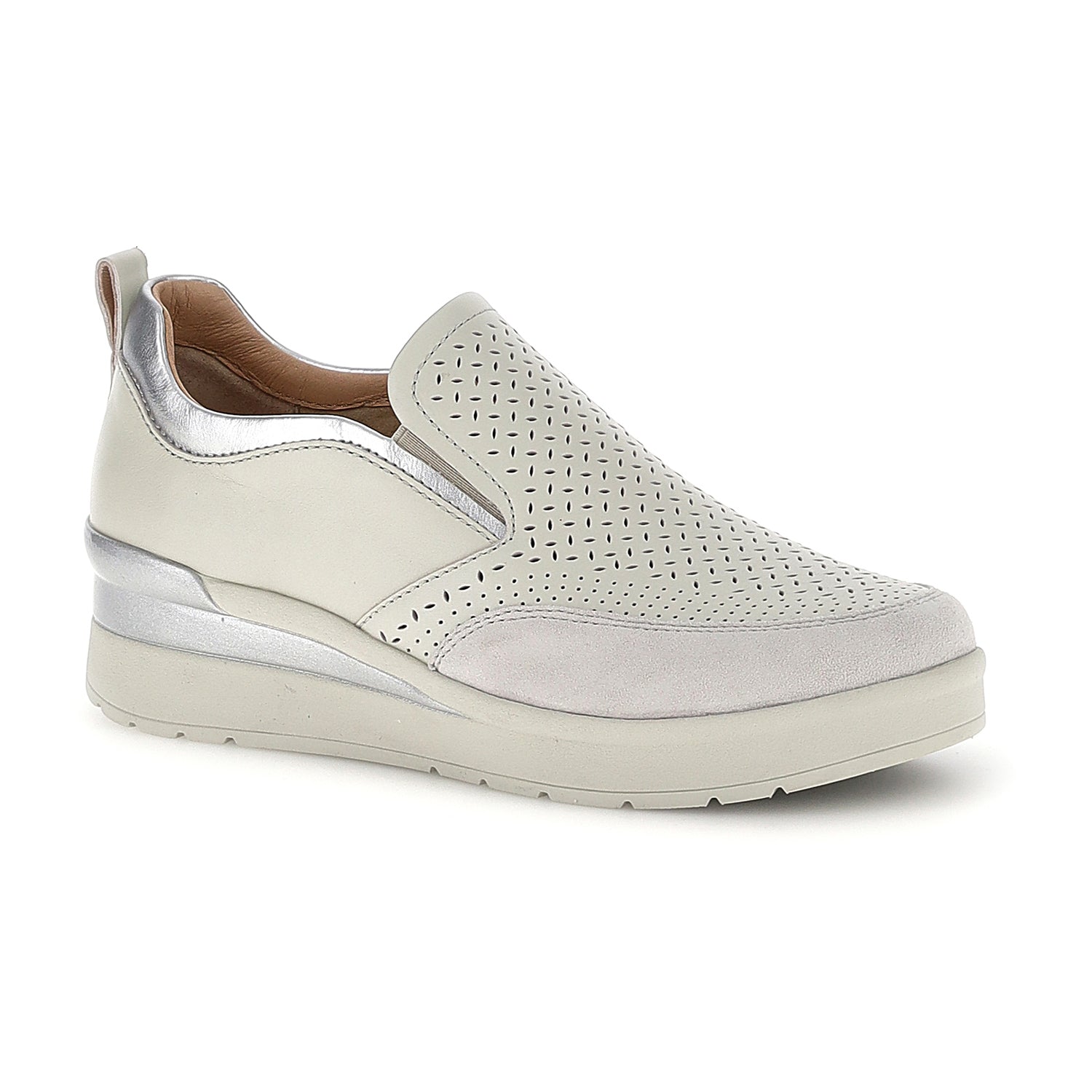 DONNA SCARPE SLIP ON CREAM 67 GRIGIO CHIARO 223732 346 02