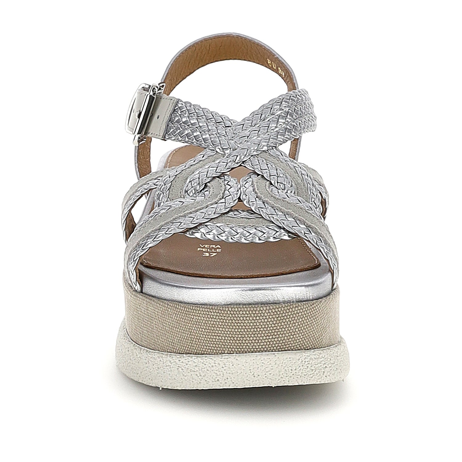 DONNA SANDALI CON ZEPPA ARIANNA 3 ARGENTO 223736 29E 04