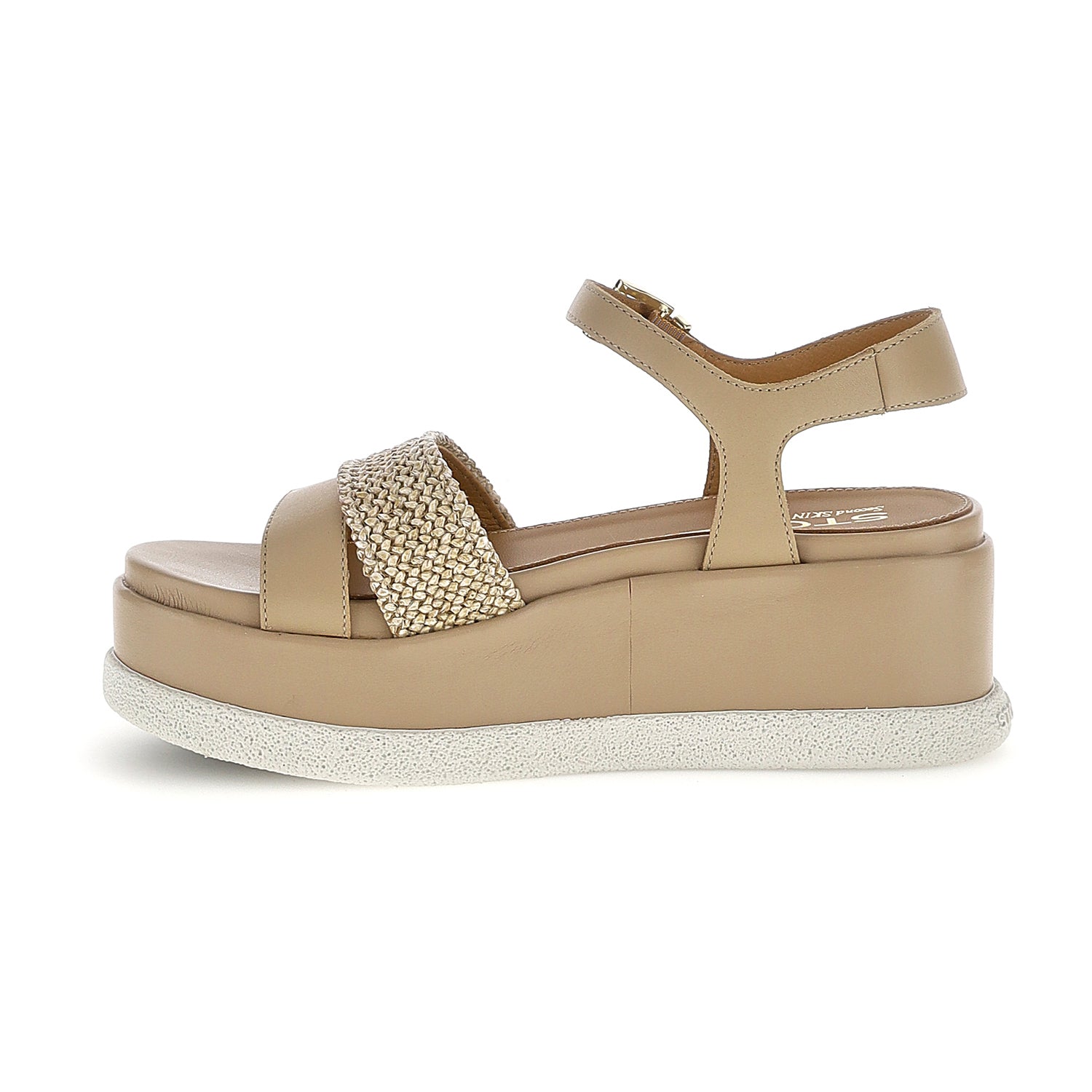 DONNA SANDALI CON ZEPPA ARIANNA 4 BEIGE 223737 ELN 03
