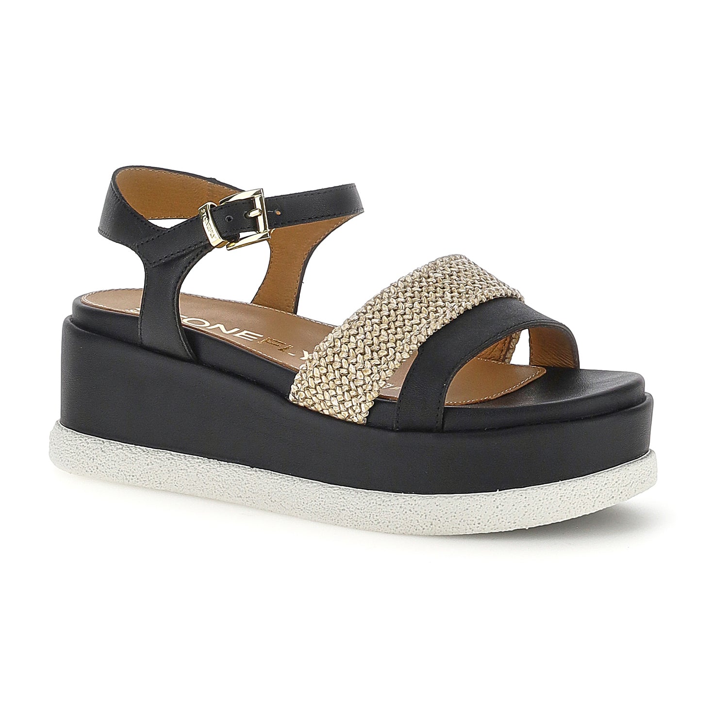 DONNA SANDALI CON ZEPPA ARIANNA 4 NERO 223737 EMZ 02