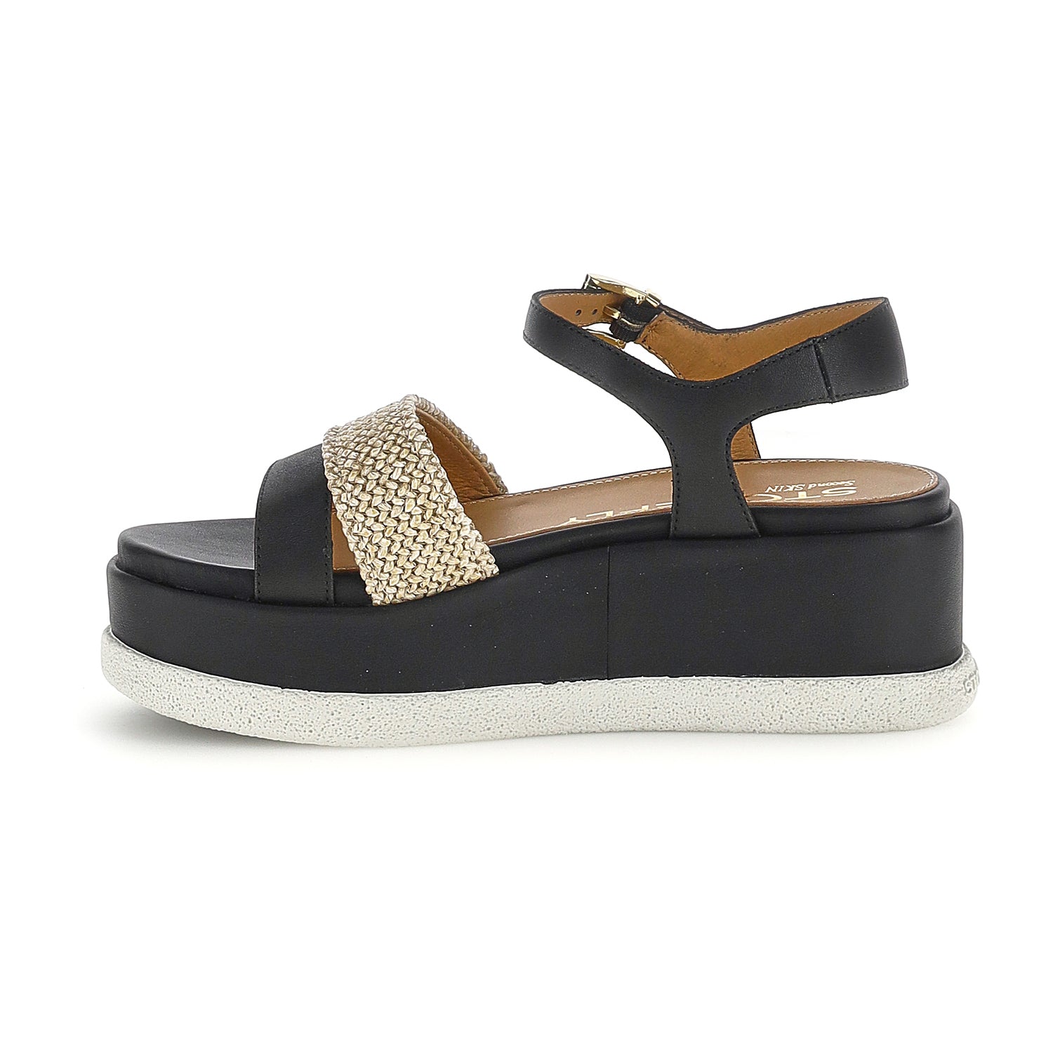 DONNA SANDALI CON ZEPPA ARIANNA 4 NERO 223737 EMZ 03