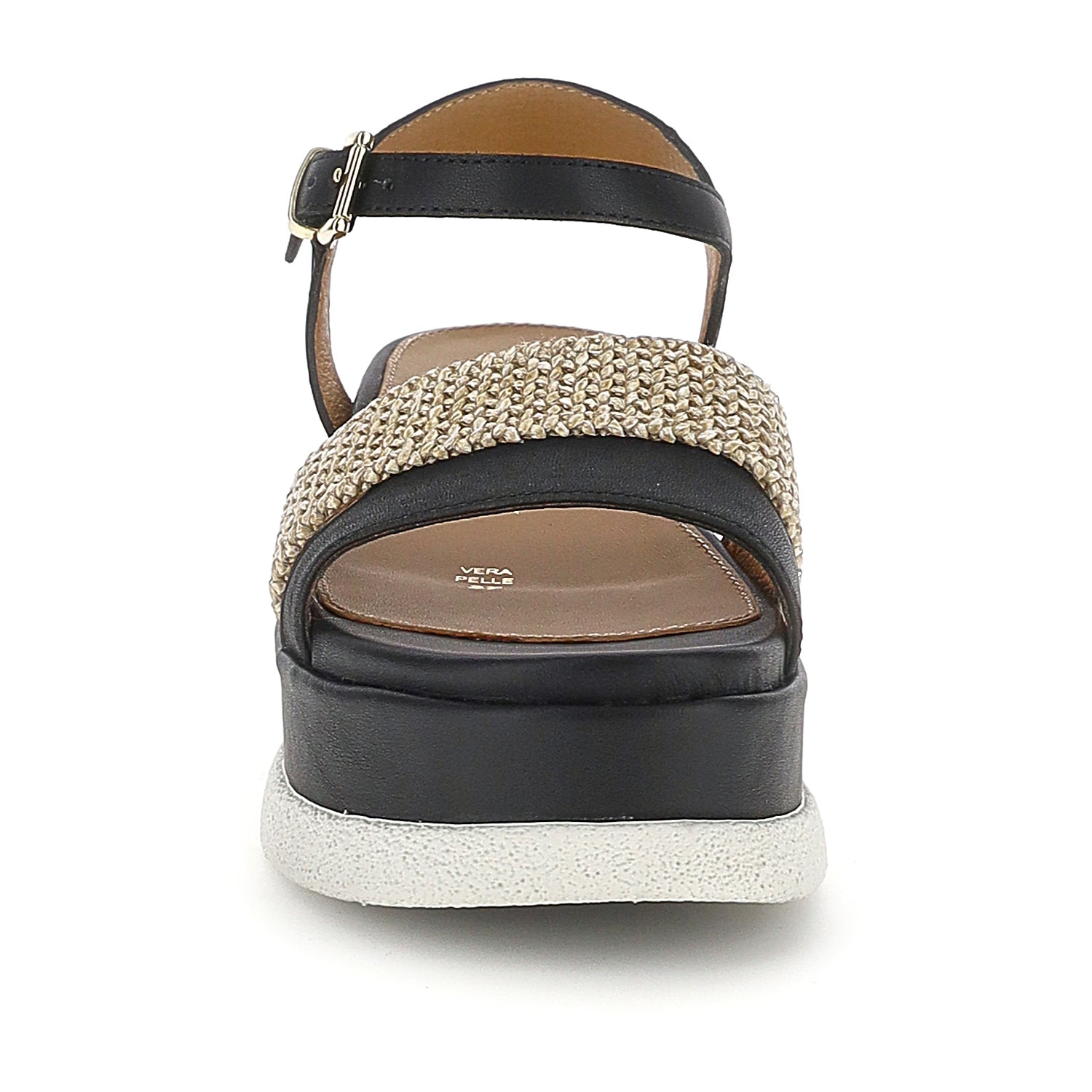 DONNA SANDALI CON ZEPPA ARIANNA 4 NERO 223737 EMZ 04