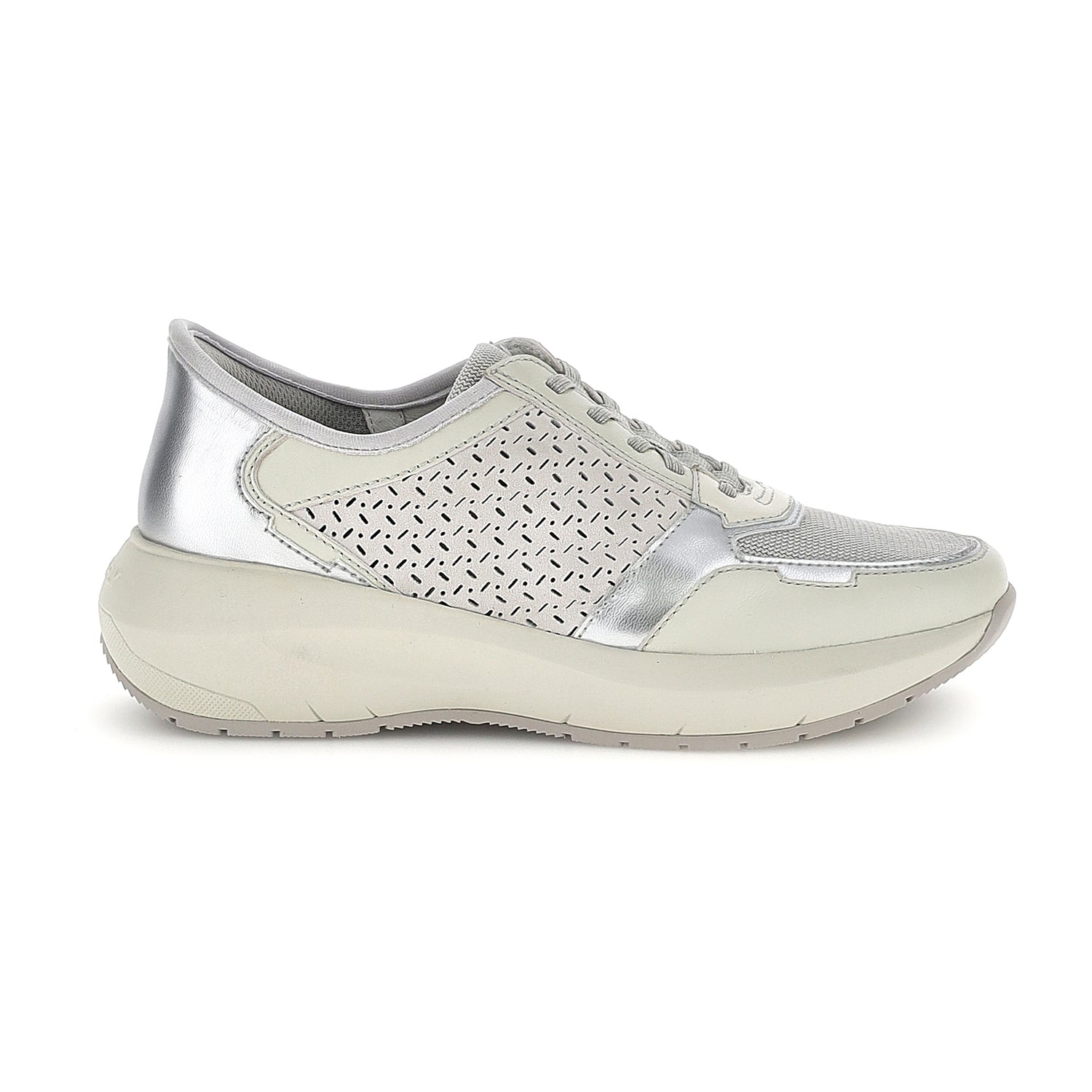 DONNA SCARPE ALLACCIATE TWINS 10 GRIGIO CHIARO 223843 EL4 01