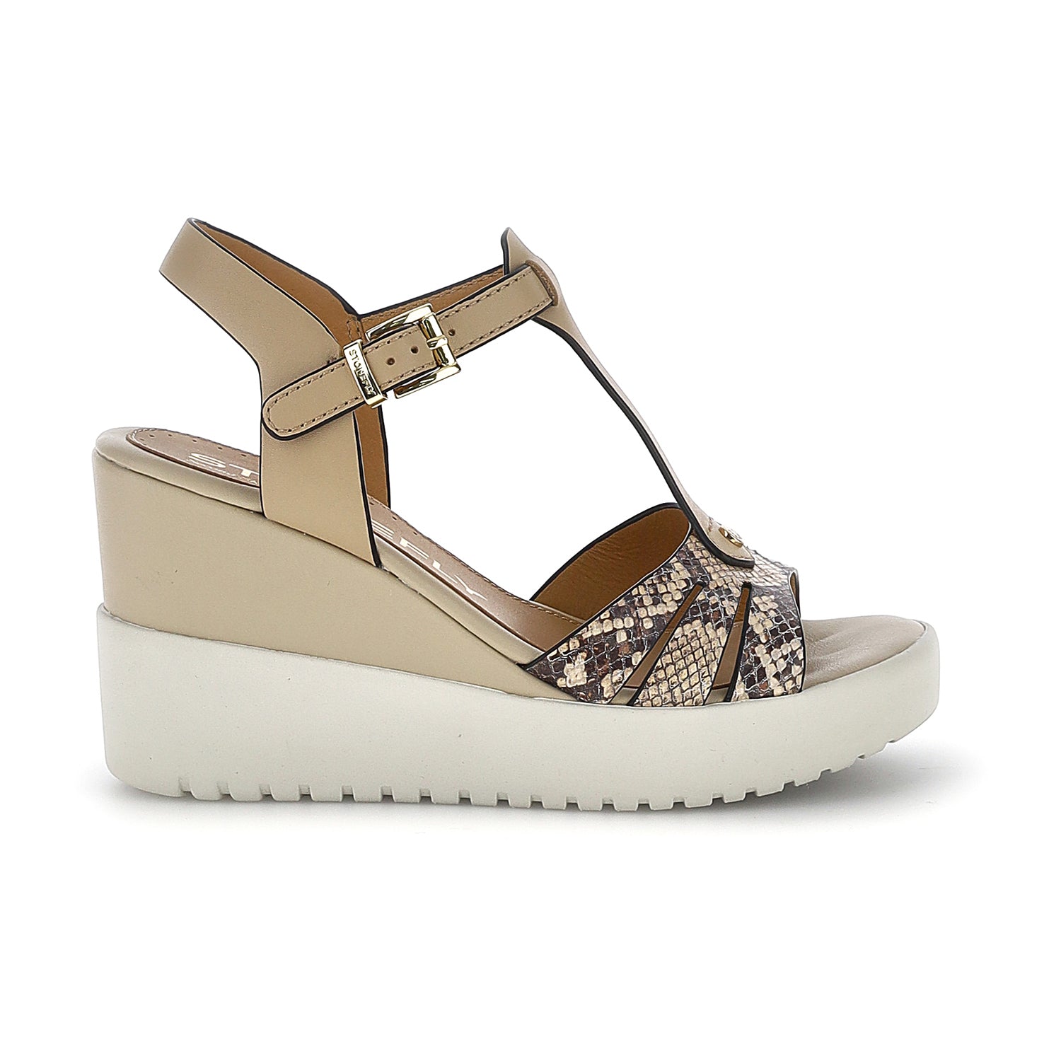 DONNA SANDALI CON ZEPPA ELY 24 BEIGE 223867 EMF 01
