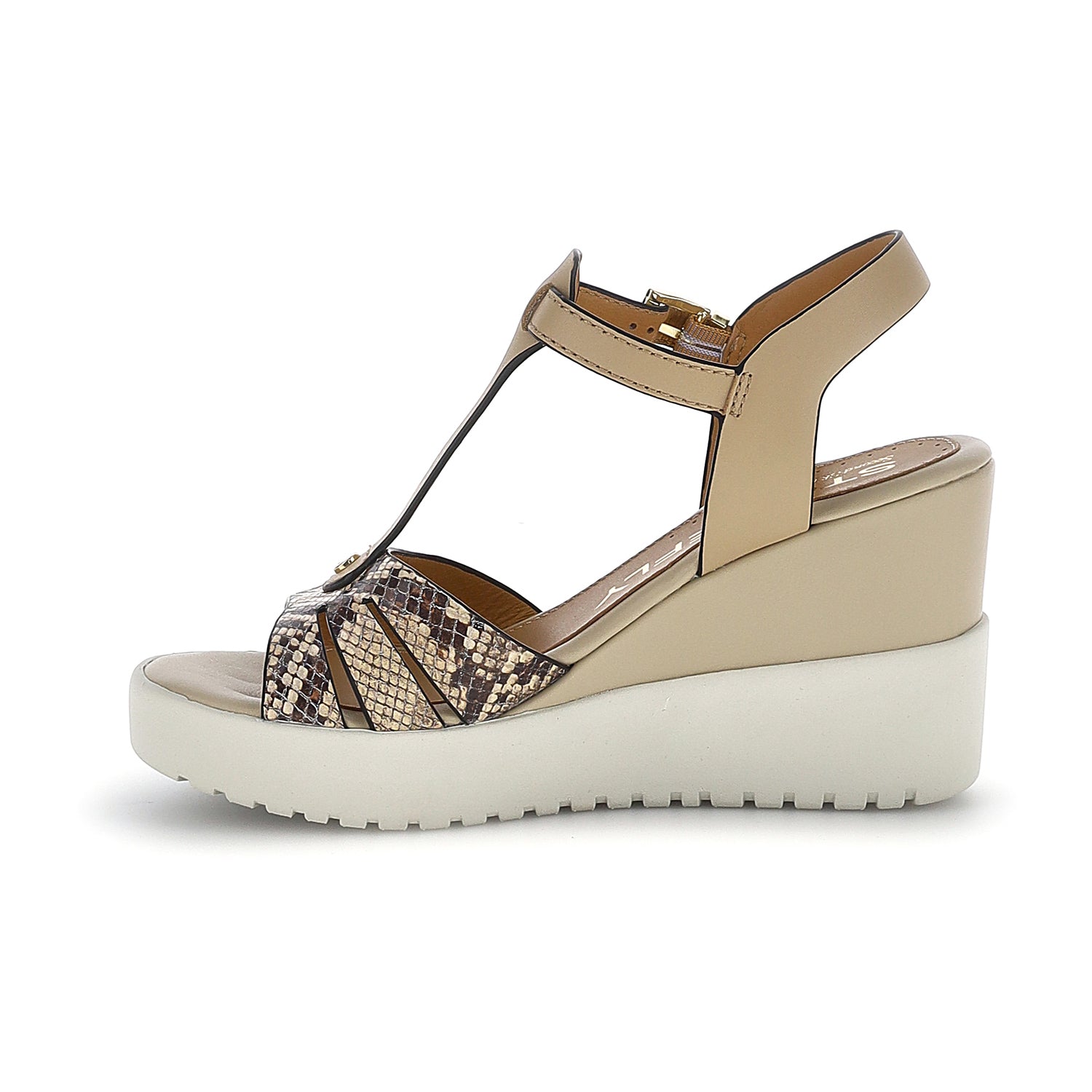 DONNA SANDALI CON ZEPPA ELY 24 BEIGE 223867 EMF 03