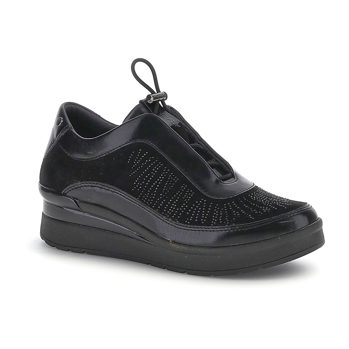 DONNA SCARPE SLIP ON CREAM 70 NERO 224215 000 02