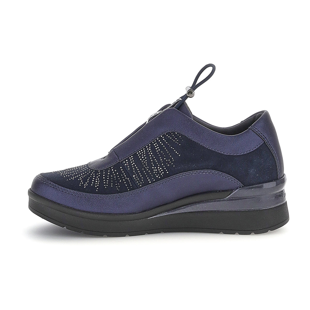 DONNA SCARPE SLIP ON CREAM 70 BLU SCURO 224215 C97 03