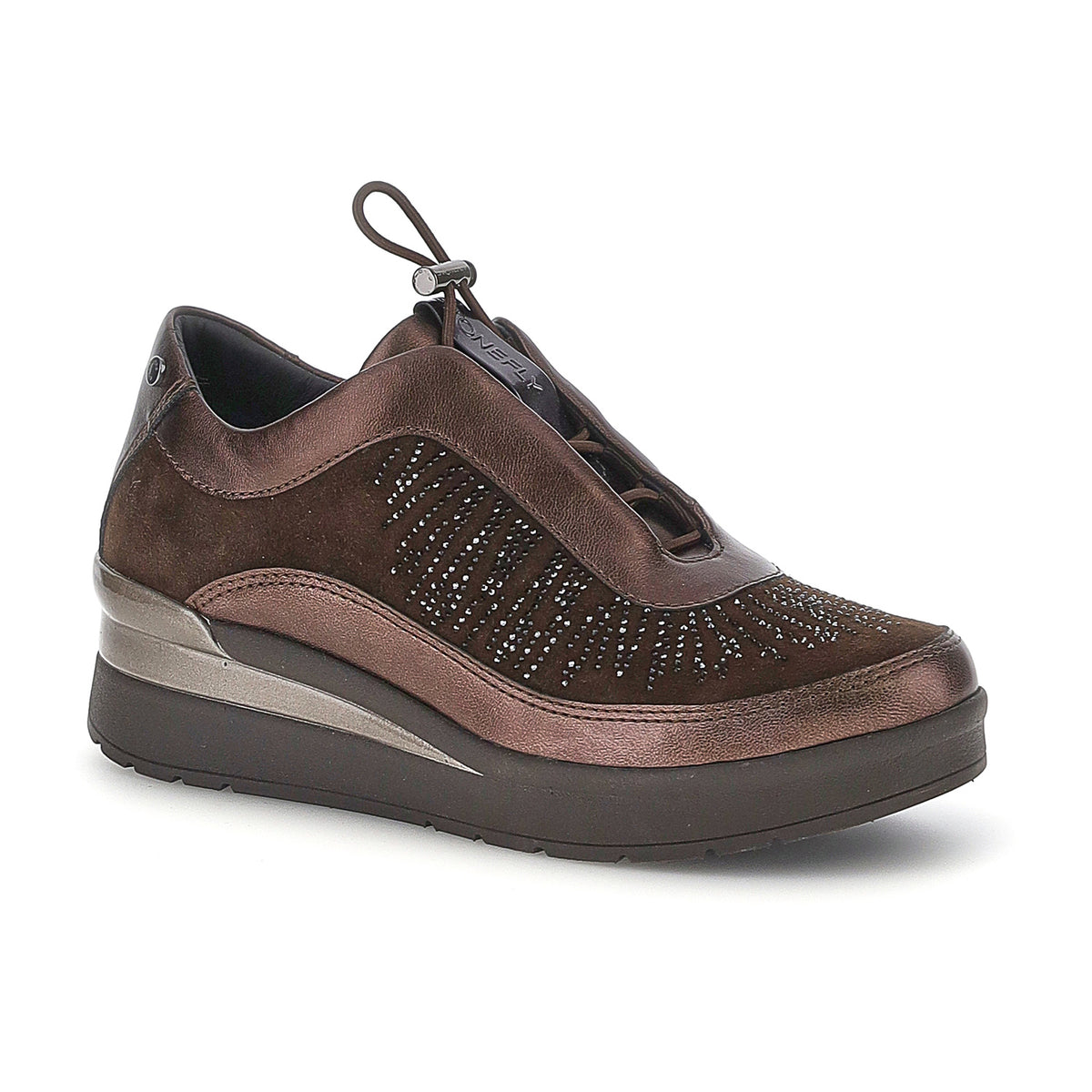DONNA SCARPE SLIP ON CREAM 70 MARRONE SCURO 224215 F17 02