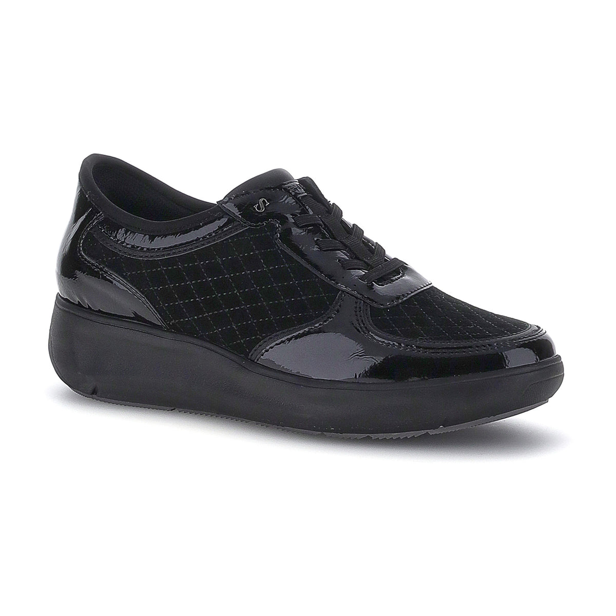 DONNA SCARPE ALLACCIATE ROCK 37 NERO 224268 000 02