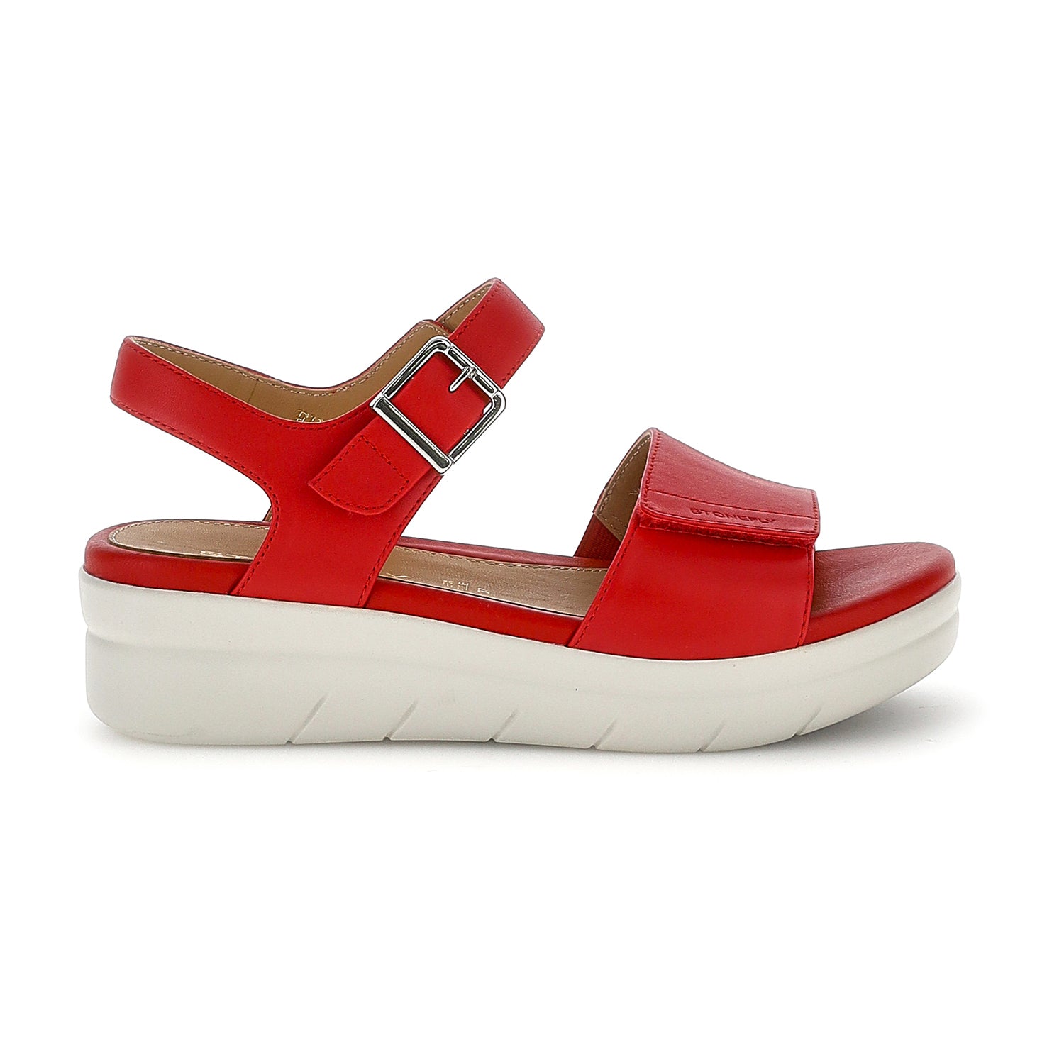 DONNA SANDALI CON ZEPPA AQUA 2 ROSSO 110207 EF5 01