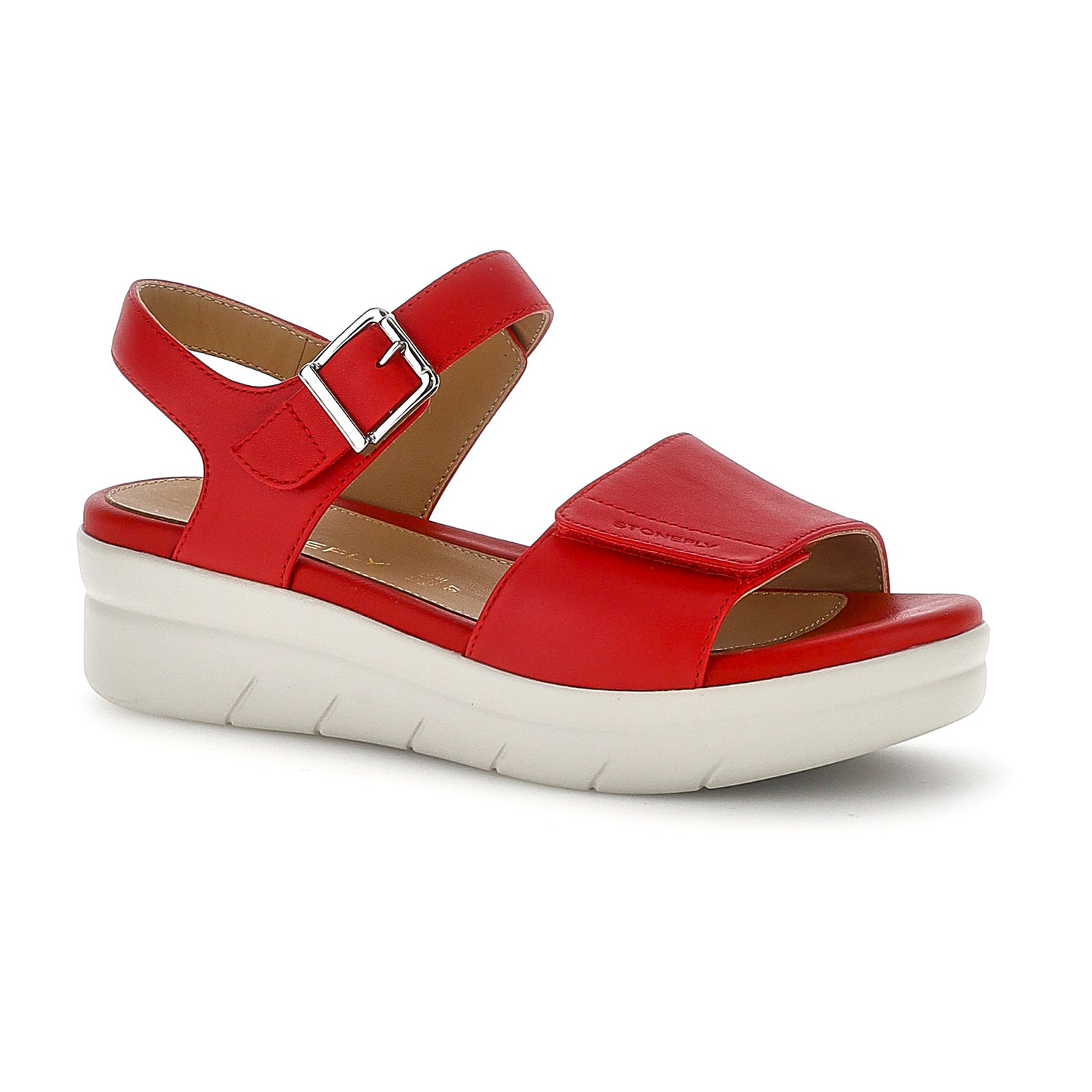 DONNA SANDALI CON ZEPPA AQUA 2 ROSSO 110207 EF5 02