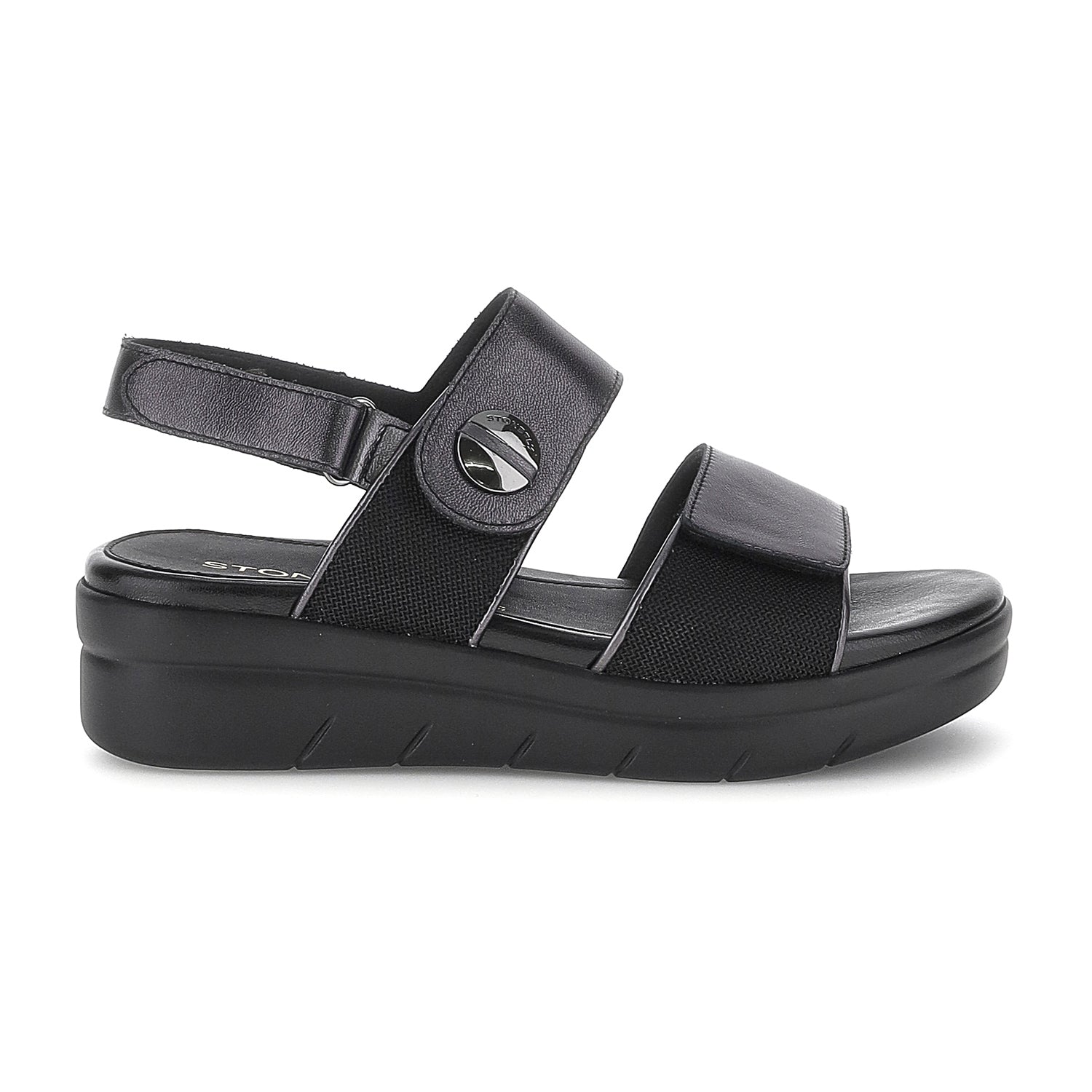 DONNA SANDALI CON ZEPPA AQUA 12 GRIGIO SCURO 217547 8FP 01