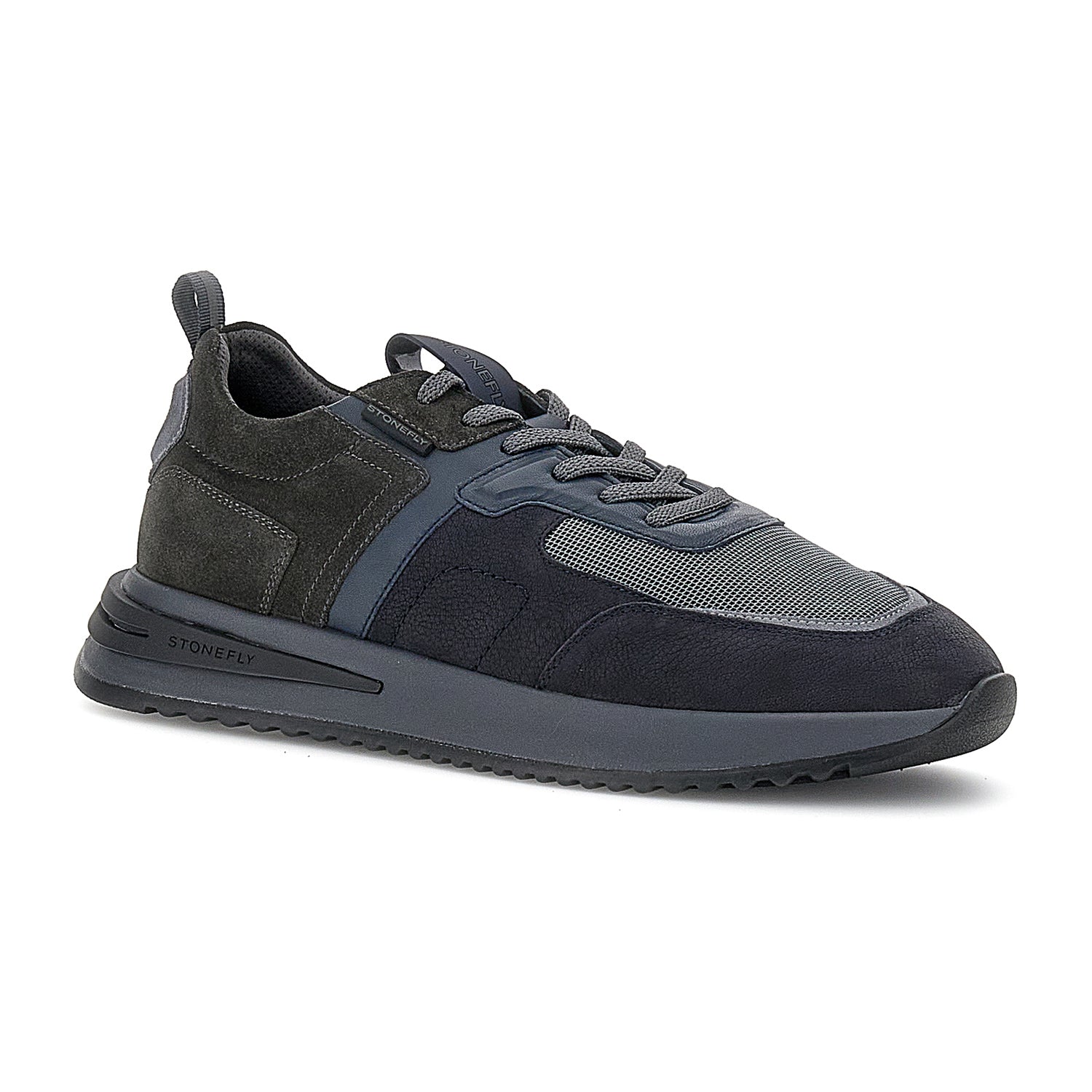 UOMO SCARPE ALLACCIATE FLY 2 BLU SCURO 220398 BI8 02