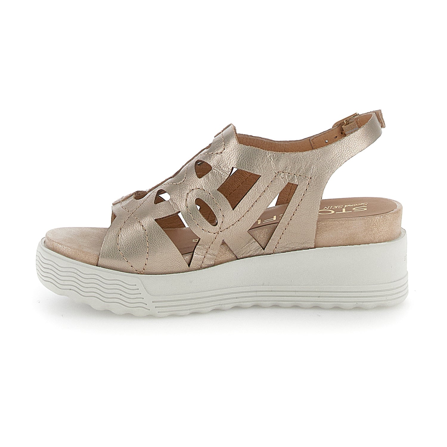 DONNA SANDALI CON ZEPPA PARKY 25 ORO 220898 I89 03