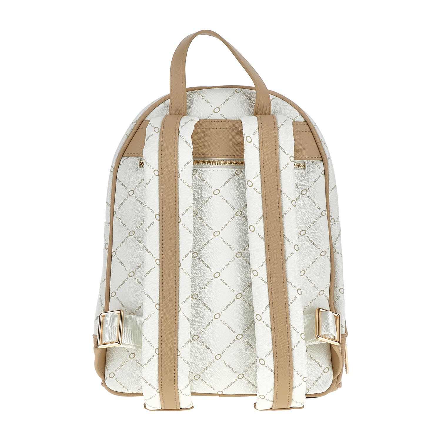 Zaino Piccolo Donna In Pelle PU Con Farfalle - Leggero, Per Shopping E Viaggi, Rosa/Bianco, Dimensioni 18x16x11 Cm