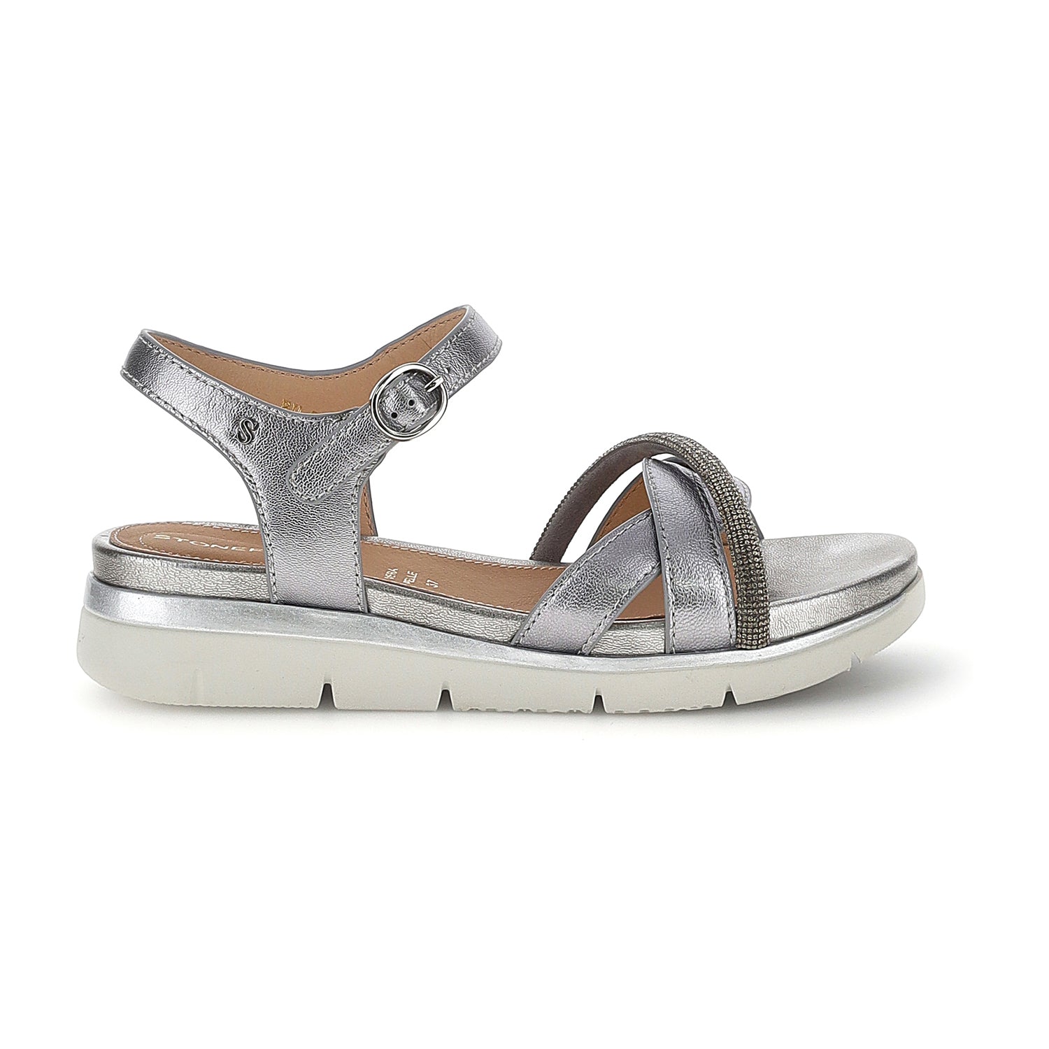 DONNA SANDALI ELODY 25 ARGENTO 222364 1BP 01