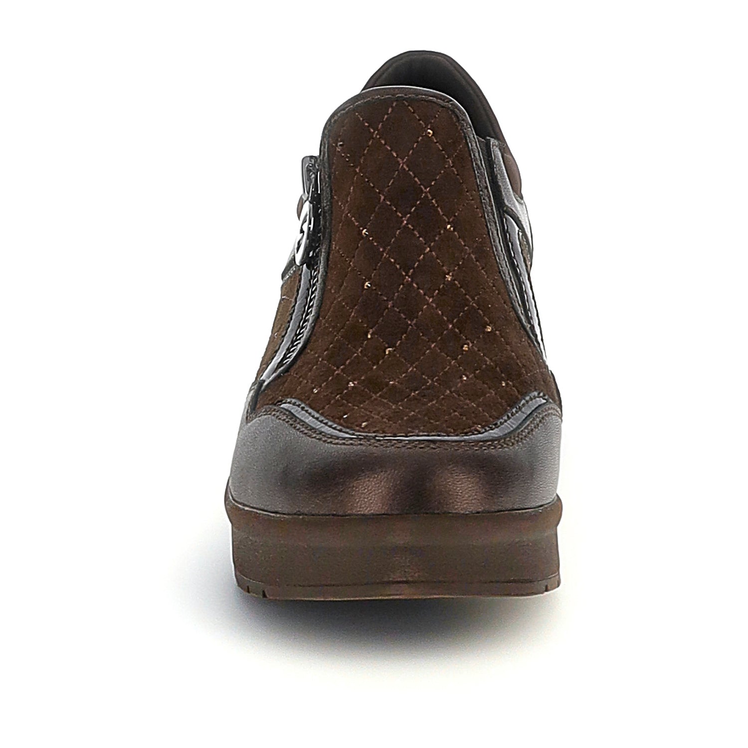 DONNA SCARPE CON CERNIERA CREAM 62 MARRONE SCURO 222960 DOA 04