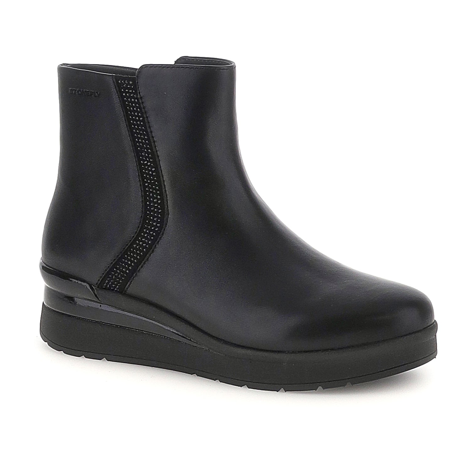 DONNA STIVALI ALLA CAVIGLIA CREAM 64 NERO 222968 000 02