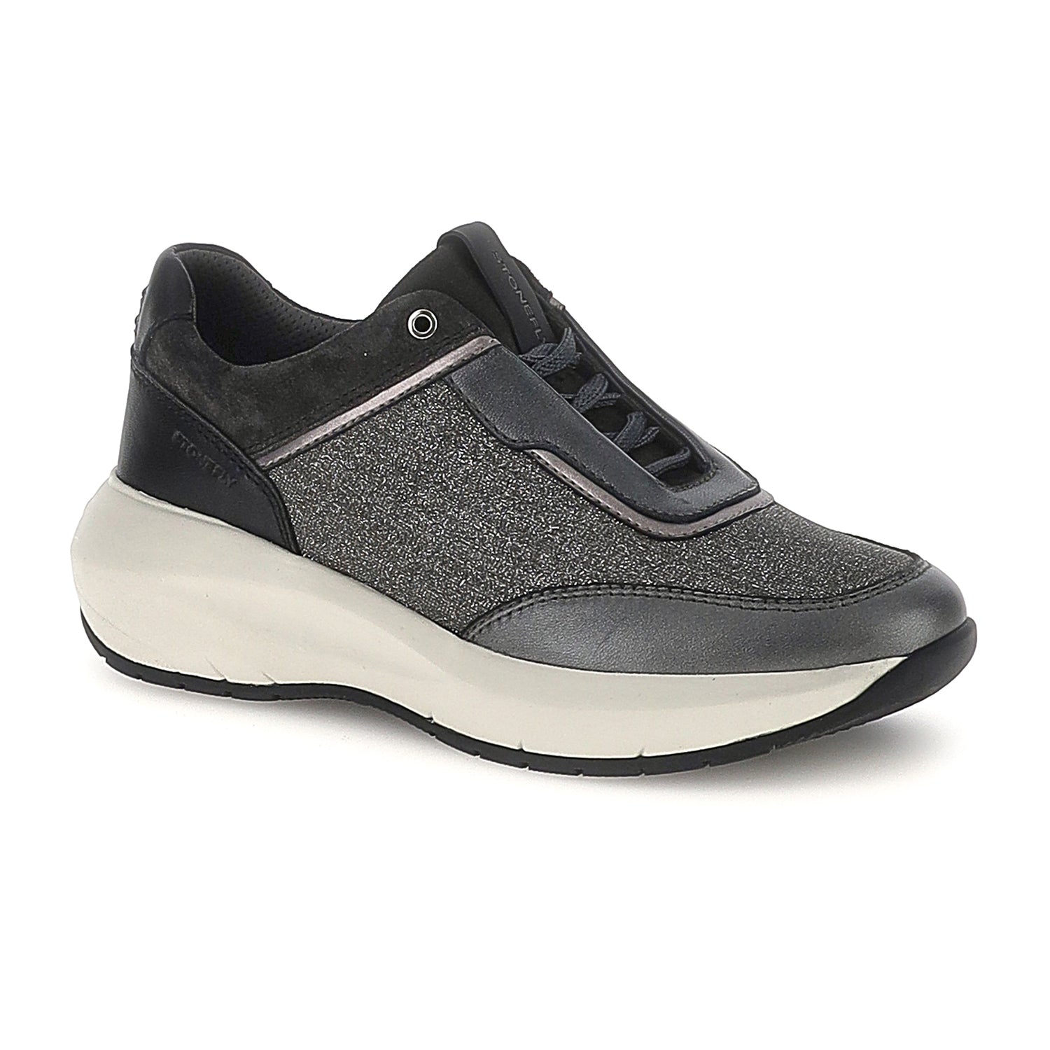 DONNA SCARPE ALLACCIATE TWINS 8 GRIGIO SCURO 222972 DXV 02