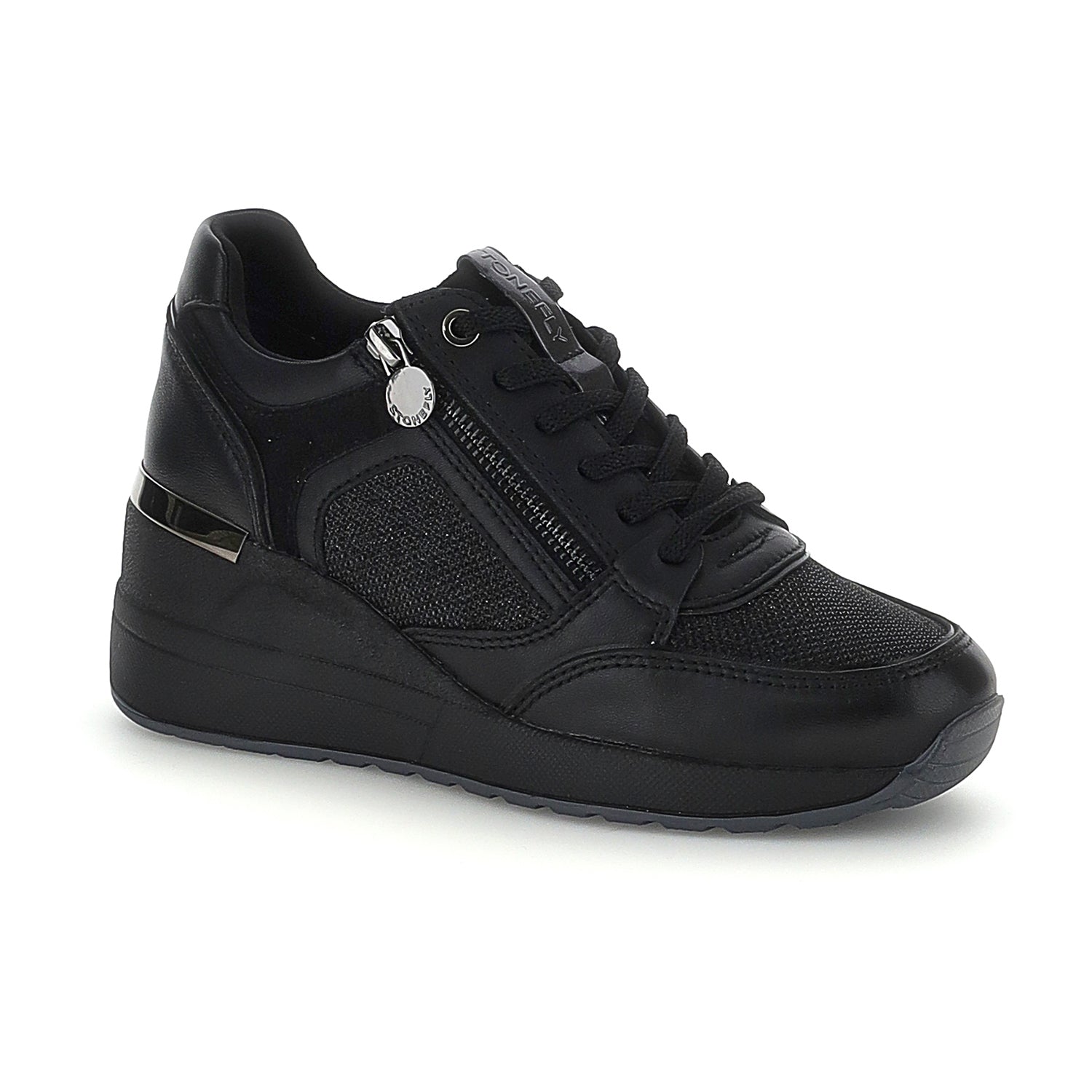 DONNA SCARPE ALLACCIATE MINA 1 NERO 223232 000 02