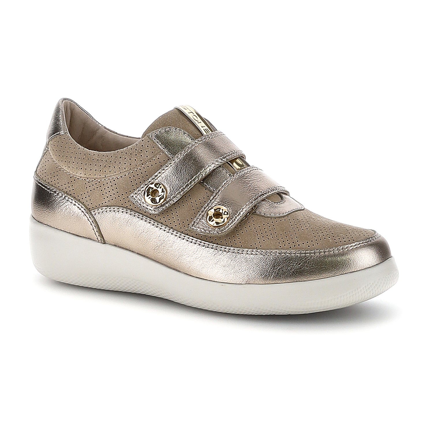 DONNA SCARPE CON STRAPPI PASEO 50 ORO 223455 E1U 02