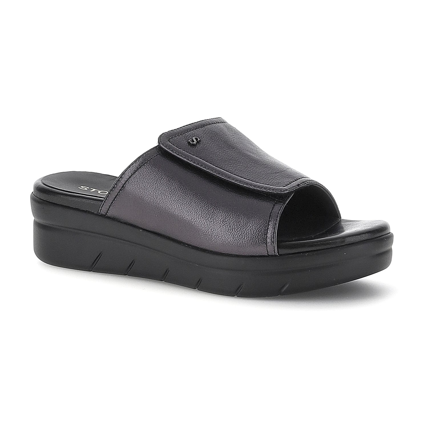DONNA SANDALI CON ZEPPA AQUA 33 GRIGIO SCURO 223655 8FP 02