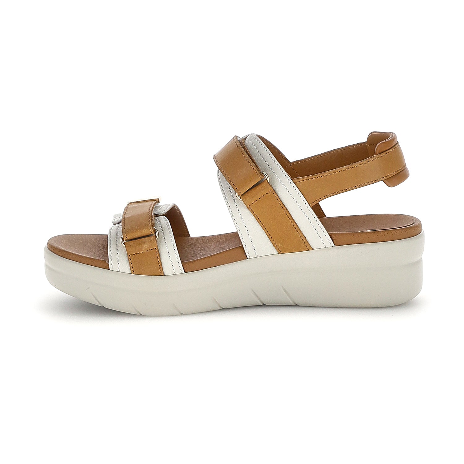 DONNA SANDALI CON ZEPPA AQUA 20 GRIGIO CHIARO 223661 ACH 03