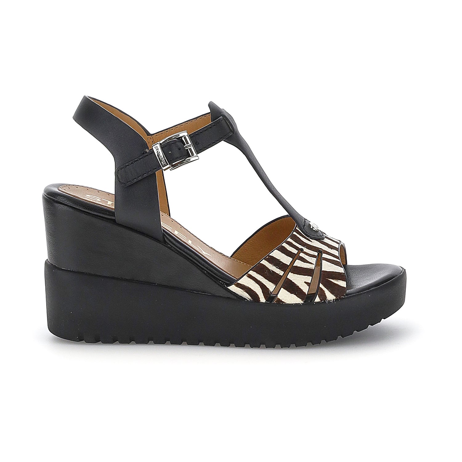 DONNA SANDALI CON ZEPPA ELY 24 NERO 223700 042 01