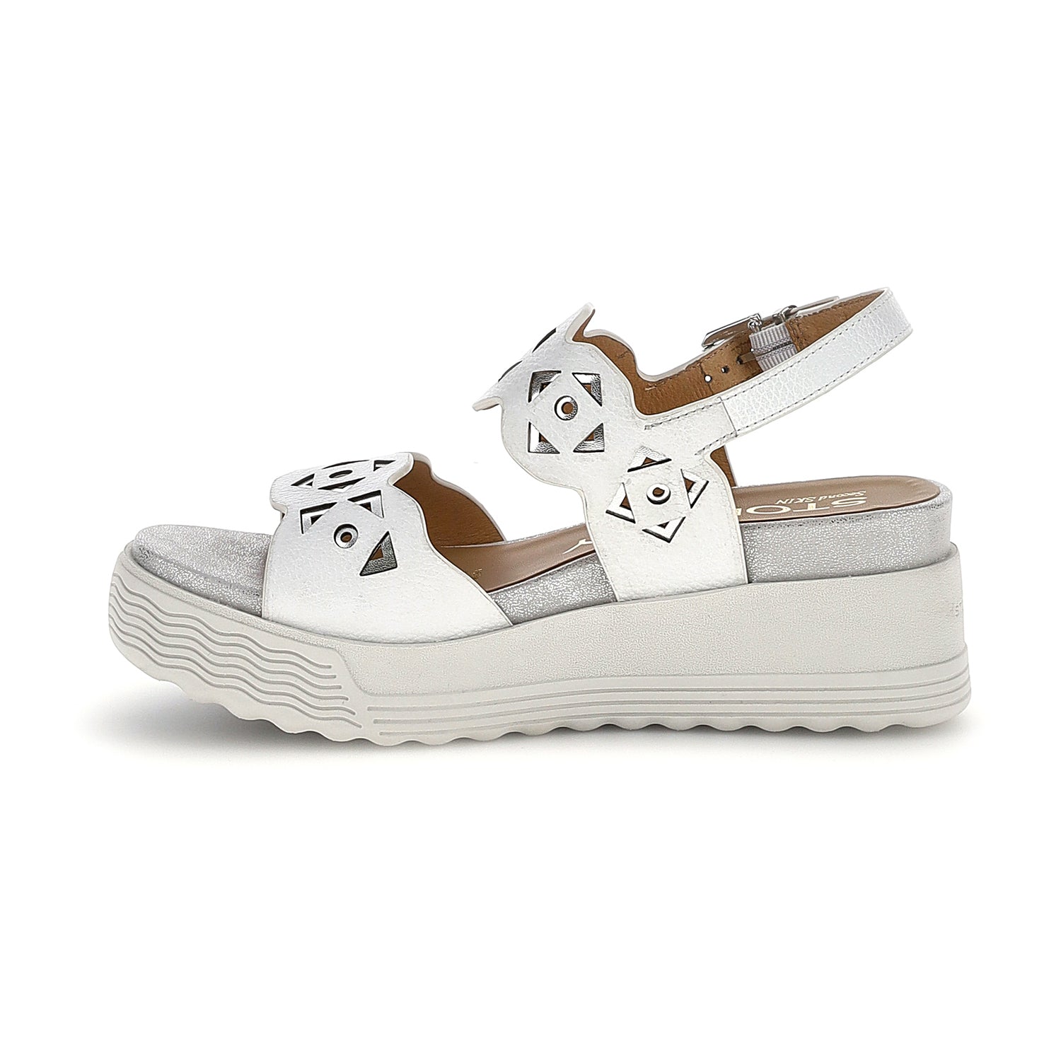 DONNA SANDALI CON ZEPPA PARKY 37 BIANCO 223718 010 03