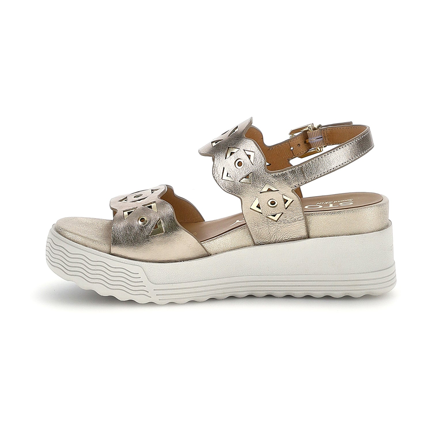 DONNA SANDALI CON ZEPPA PARKY 37 ORO 223719 Z00 03