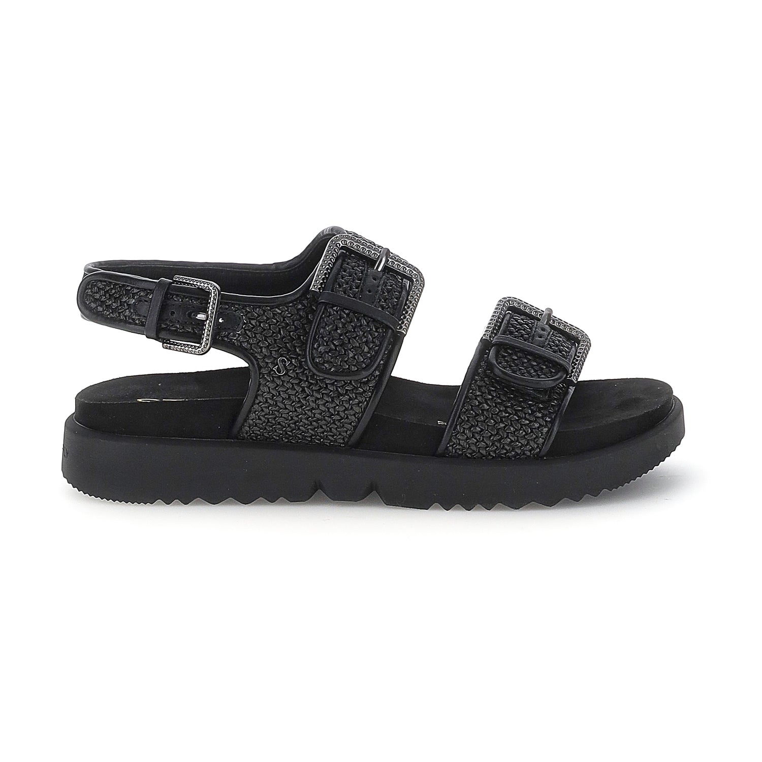 DONNA SANDALI CON ZEPPA RIVA 19 NERO 223727 000 01