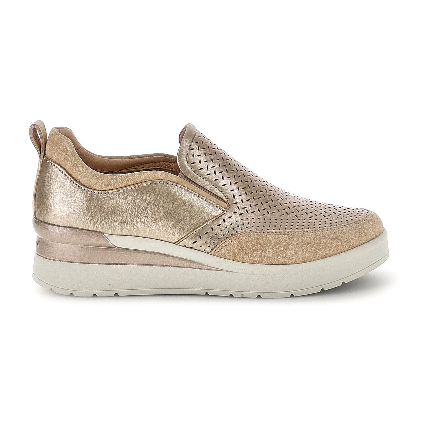 DONNA SCARPE SLIP ON CREAM 67 ORO 223733 I89 01