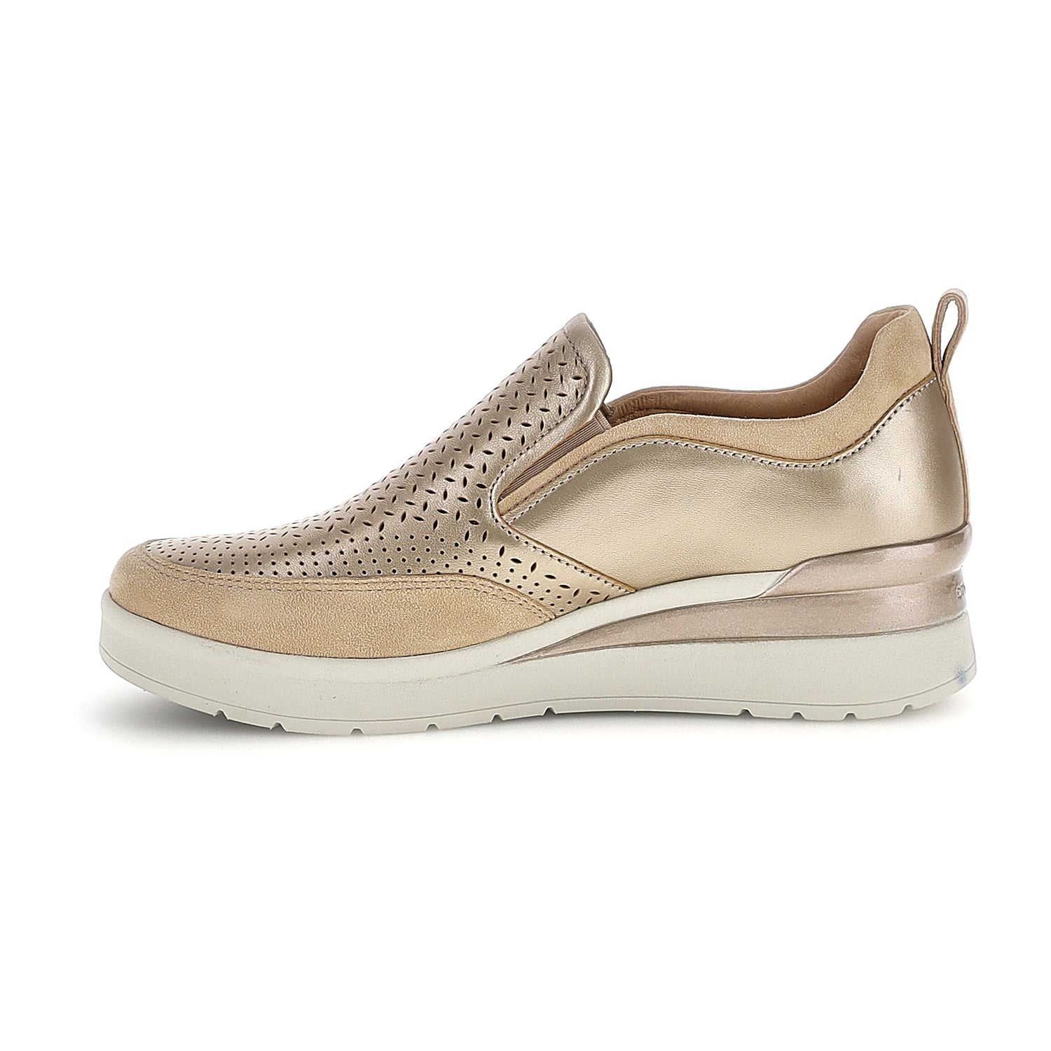 DONNA SCARPE SLIP ON CREAM 67 ORO 223733 I89 03